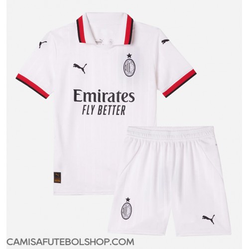 Camisa de time de futebol AC Milan Replicas 2º Equipamento Infantil 2024-25 Manga Curta (+ Calças curtas)